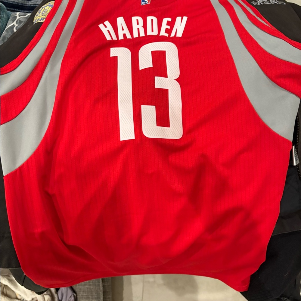 Adidas Harden Red and Gray Jersey
